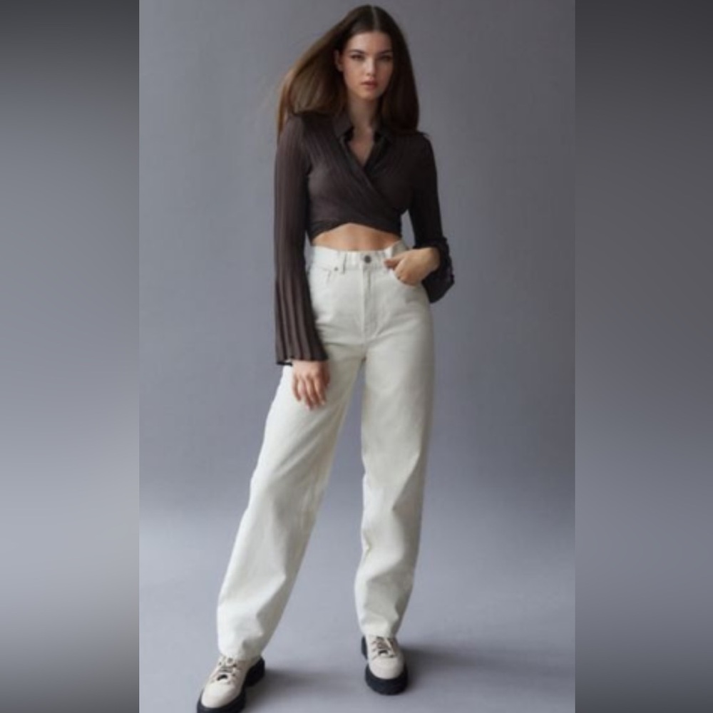 BDG High Rise Baggy Jean Ivory